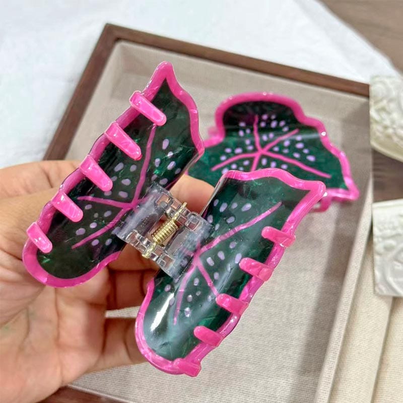 Medium Beefsteak Plant Hair Claw Clips | NueShiny