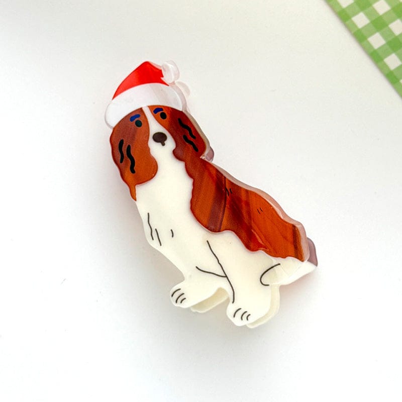 Medium Santa Hat Dog Hair Claw Clips | NueShiny