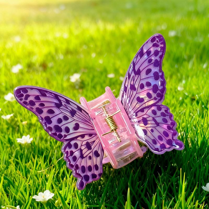 Medium Purple Butterfly Hair Claw Clips | NueShiny