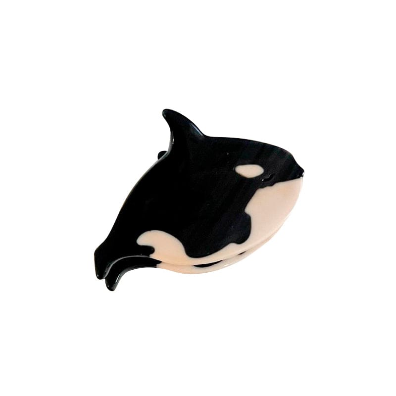 Mini Black Whale Hair Claw Clips | NueShiny