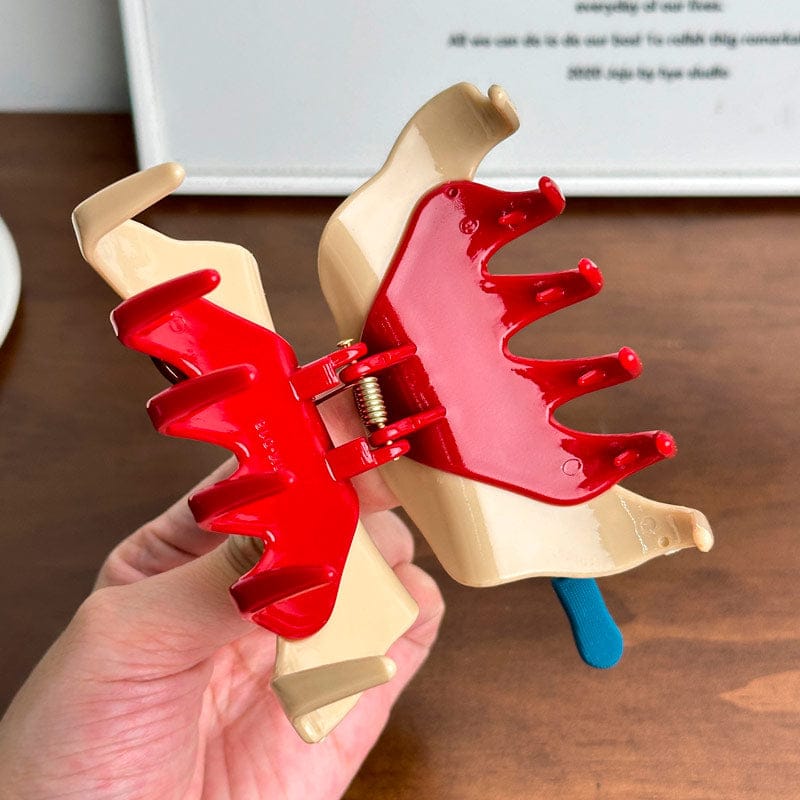 Medium Double Buttons Hair Claw Clips | NueShiny