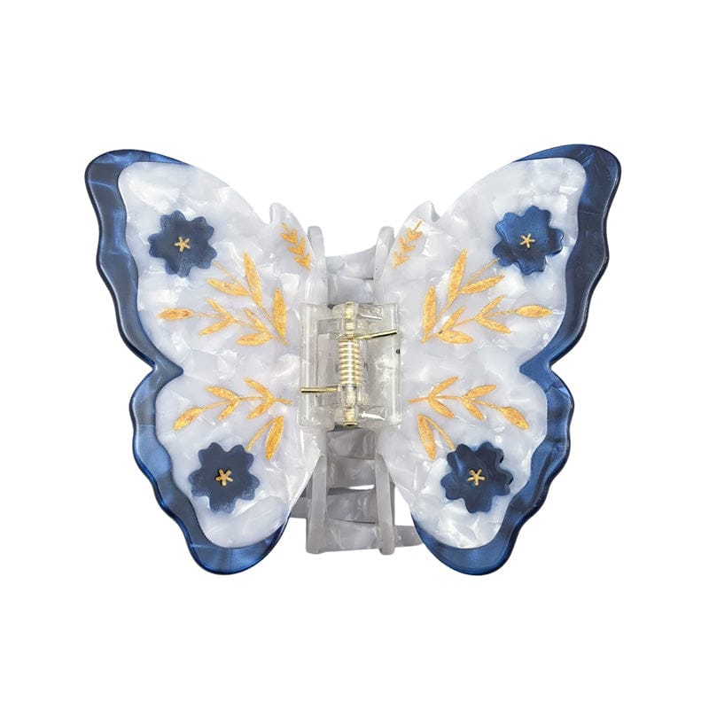 Medium Blue Butterfly Hair Claw Clips | NueShiny