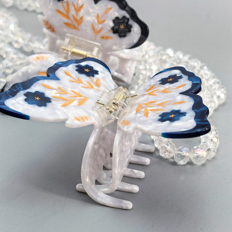 Medium Blue Butterfly Hair Claw Clips | NueShiny