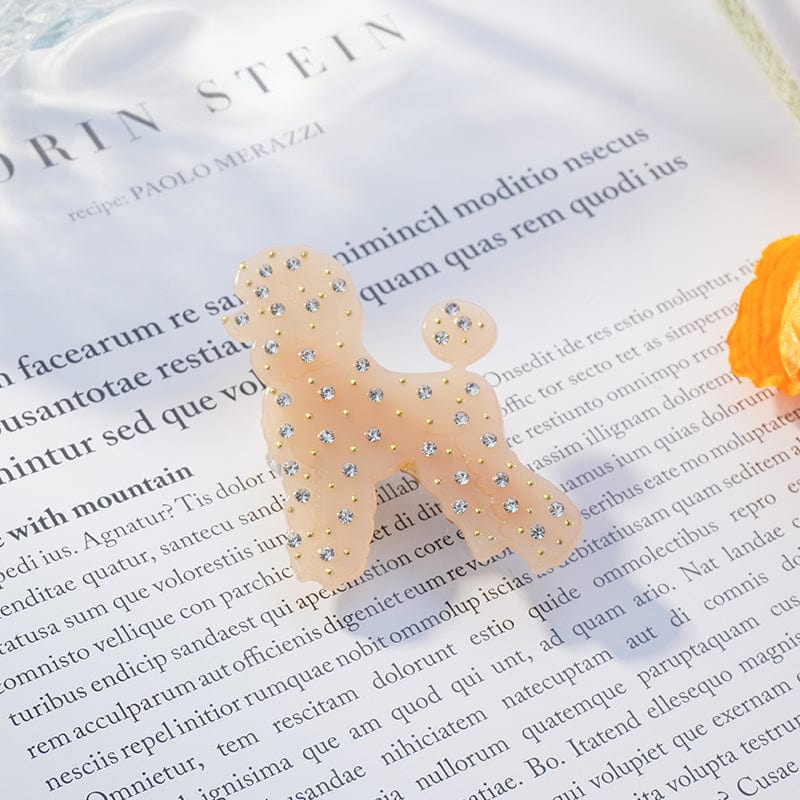 Mini Diamond Poodle Dog Hair Clip丨NueShiny