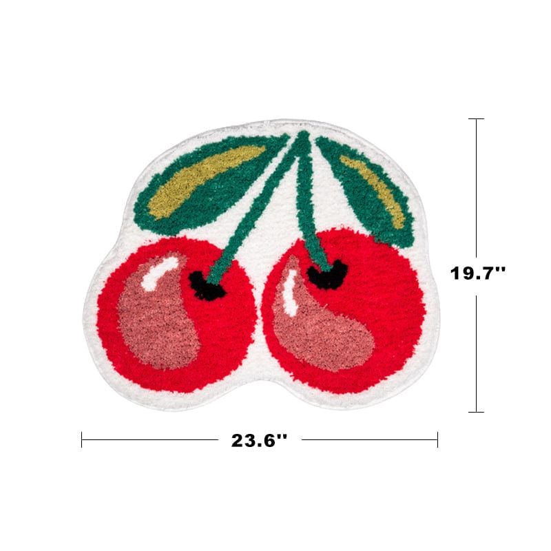 Cherry Fluffy Rug Handmade Tufted丨NueShiny- Free Shipping