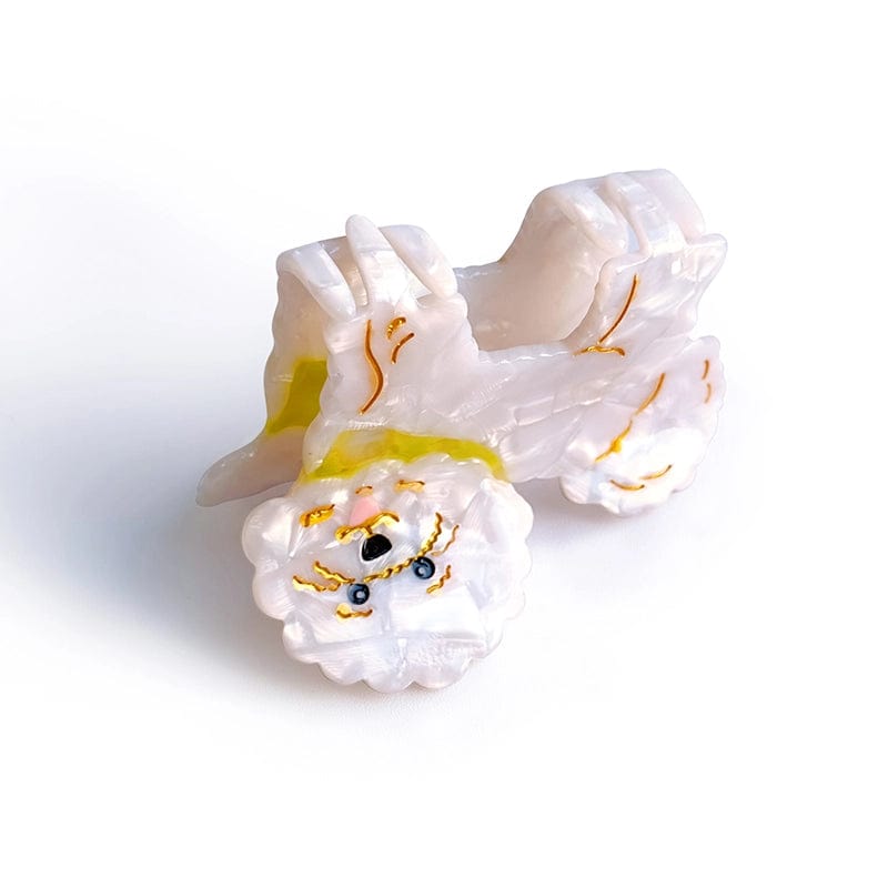Medium Cute Bichon Frise Dog Hair Claw Clips丨NueShiny
