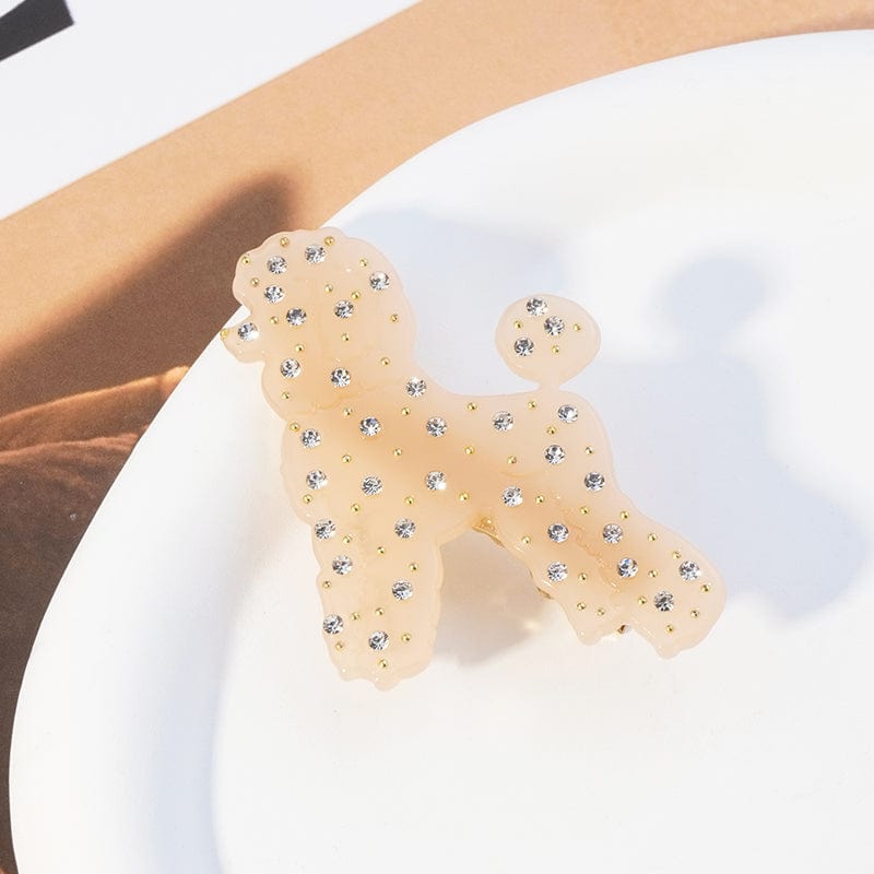 Mini Diamond Poodle Dog Hair Clip丨NueShiny