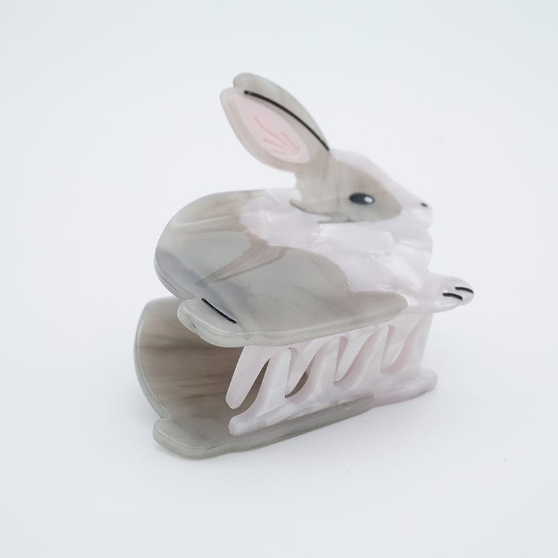 Medium Gray Bunny Rabbit Hair Claw Clips丨NueShiny