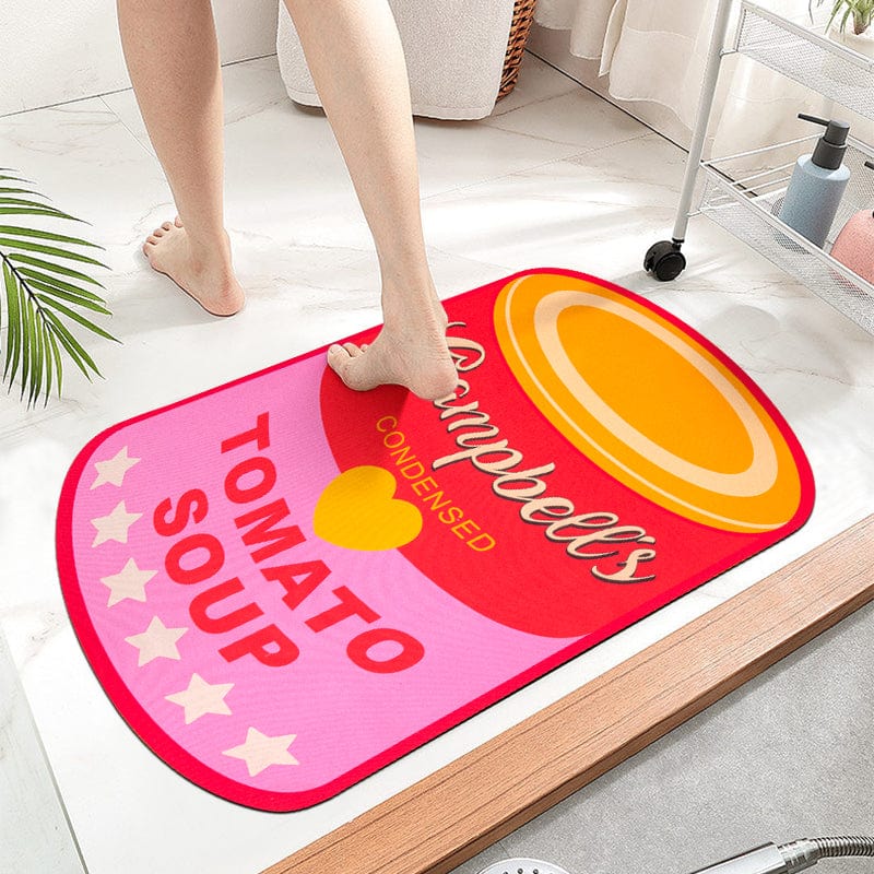 Can Soup Innovative Quick Dry Bath Mat Campbell丨NueShiny- Free Shipping