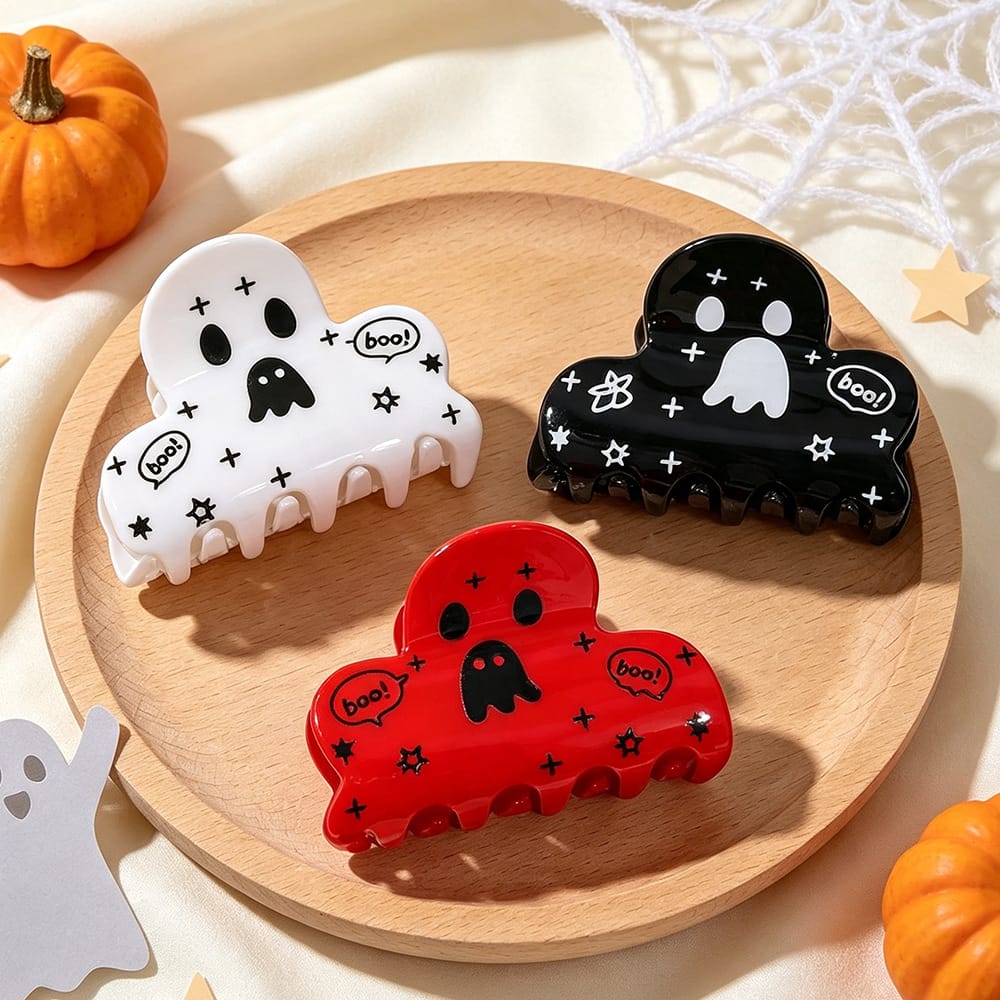 Small Red Cosmic Boo Hair Claw NueShiny
