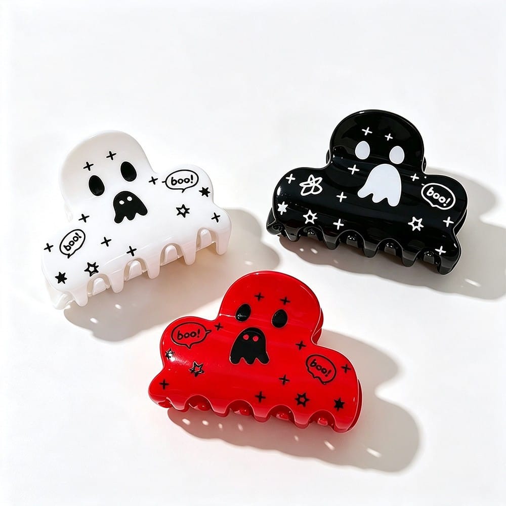 Small Red Cosmic Boo Hair Claw NueShiny