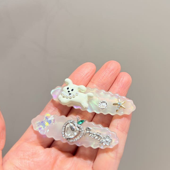 Small White Dog Hair Clip | NueShiny