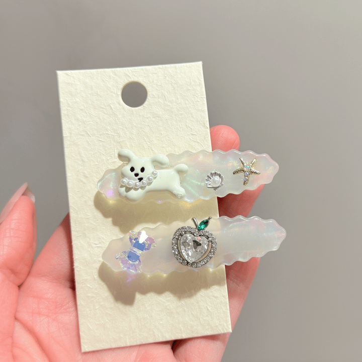 Small White Dog Hair Clip | NueShiny