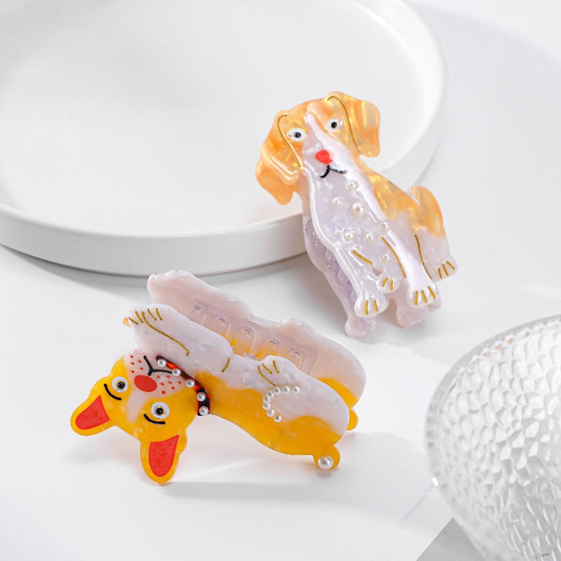 Medium Dachshund Hair Claw Clips  NueShiny