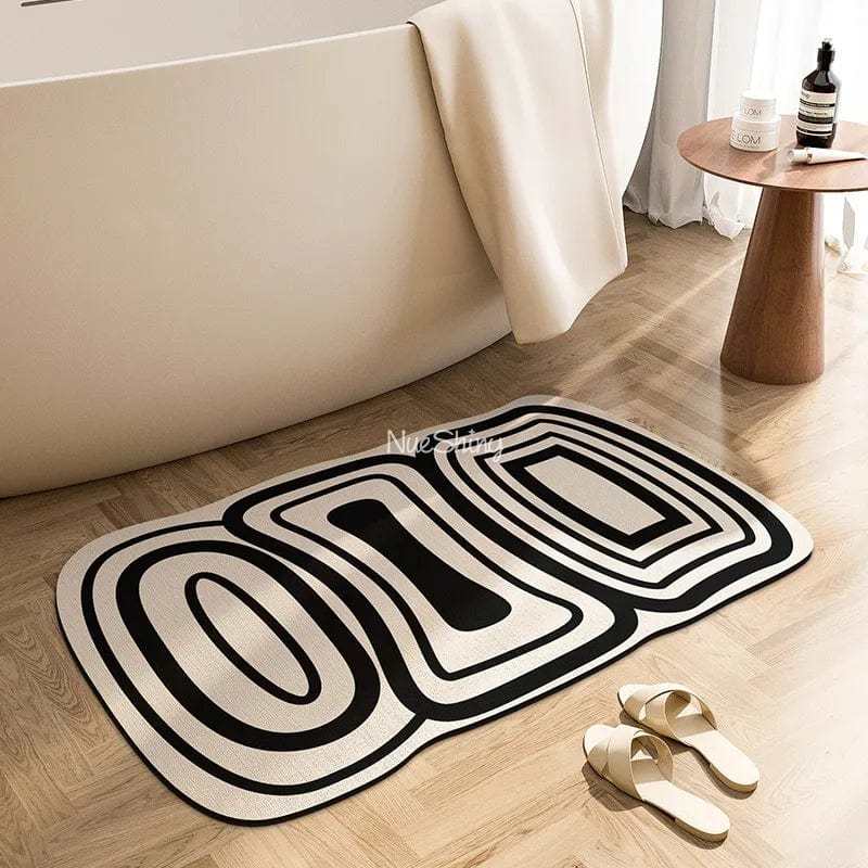 Geometric Rectangle Striped Innovative Quick Dry Bath Mat丨NueShiny- Free Shipping