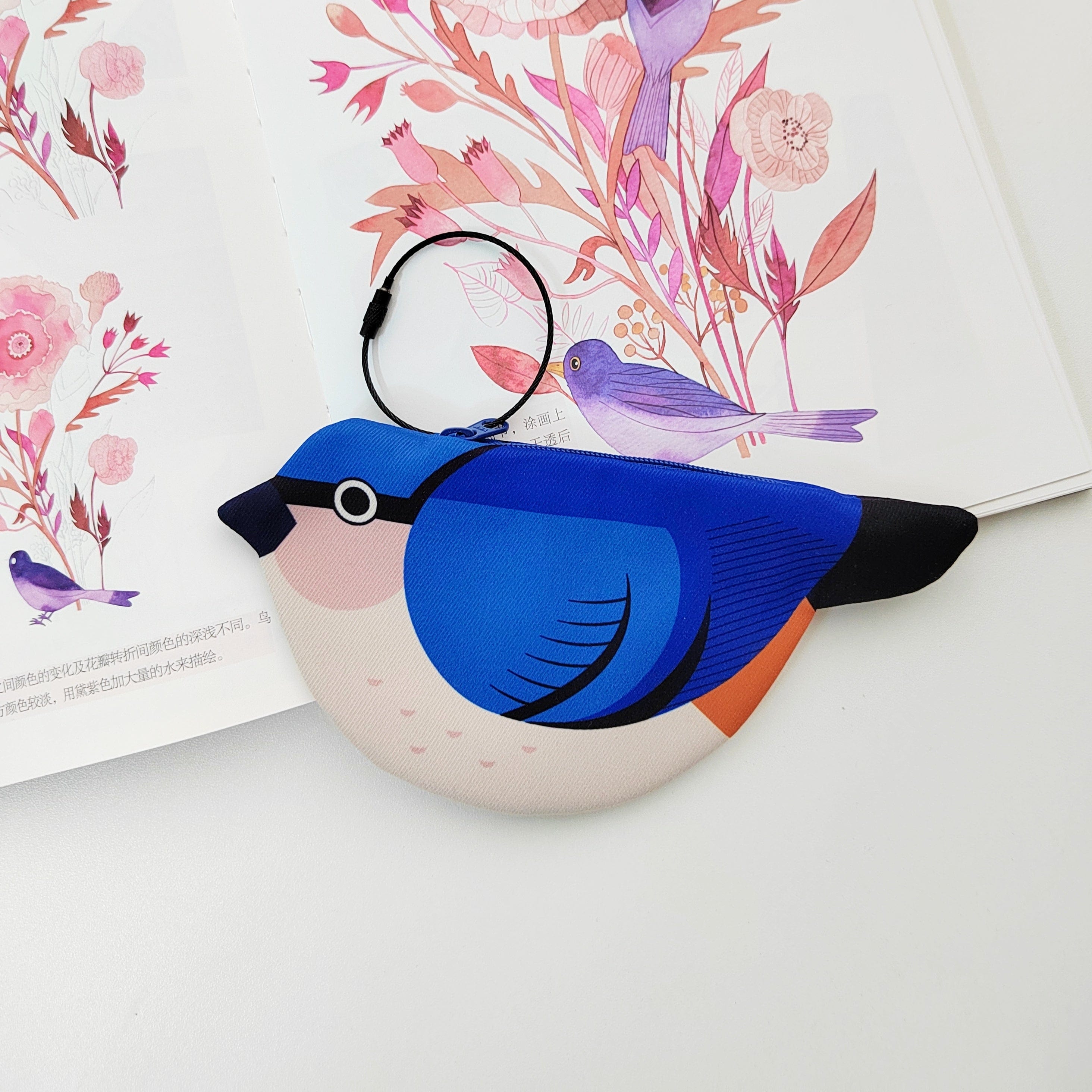 Blue Jay Zipper Coin Purse | NueShiny&PIPIZU