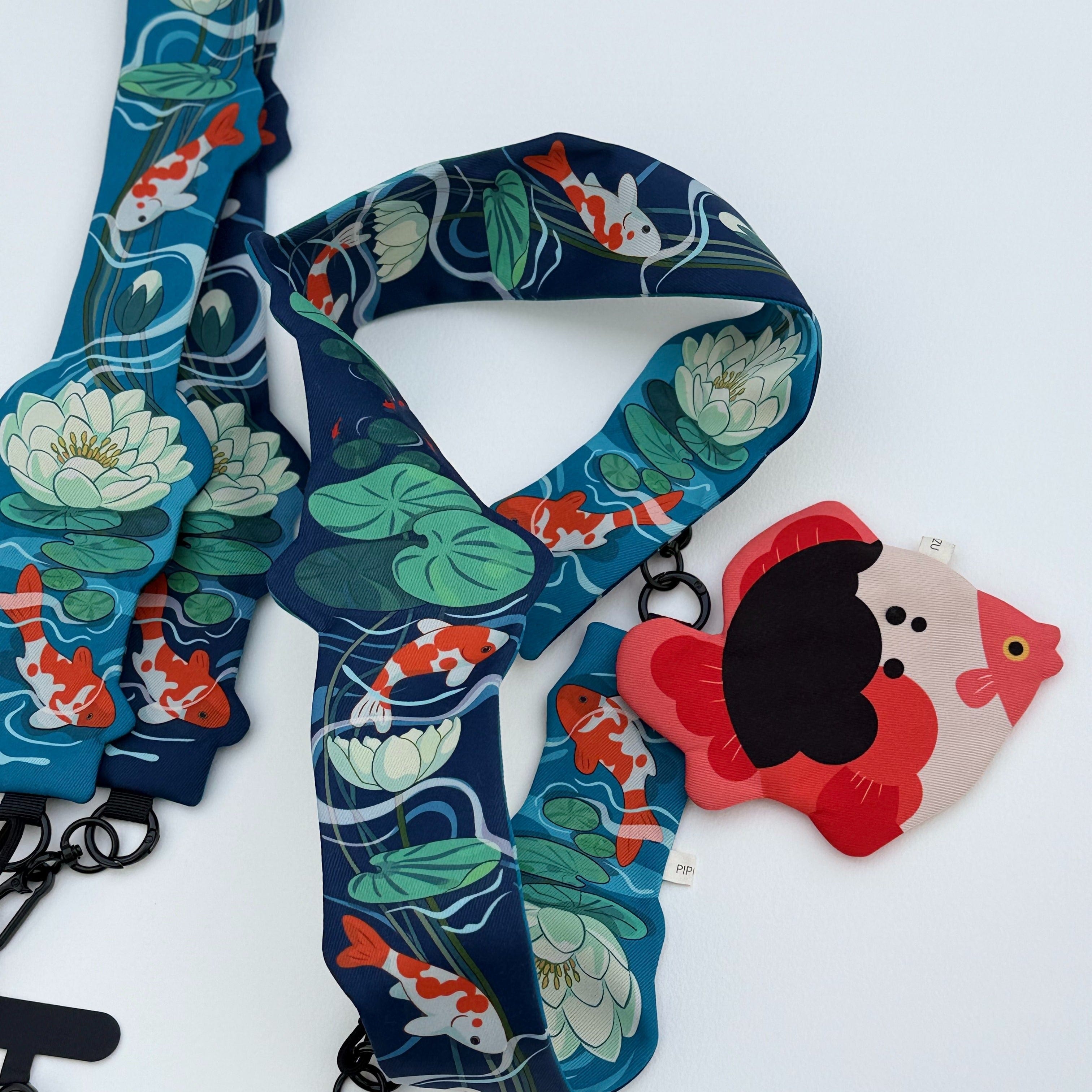 Lotus Koi Crossbody Strap -Mini Goldfish Pouch  | NueShiny & PIPIZU