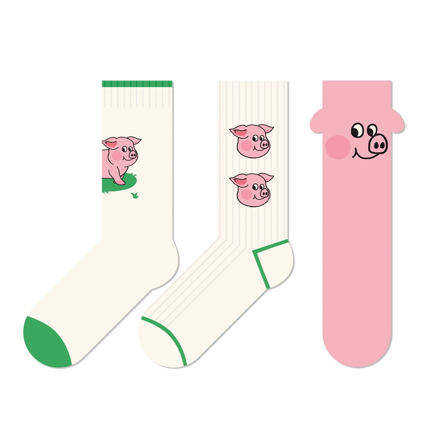 3-Pack Super Pig Mid-Crew Socks | NueShiny