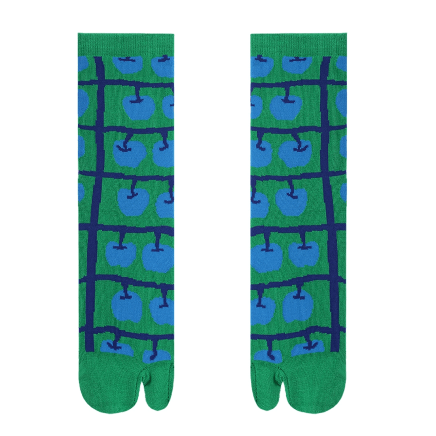 One Pair Of Vintage Apple Tree Pattern Ankle Socks | NueShiny