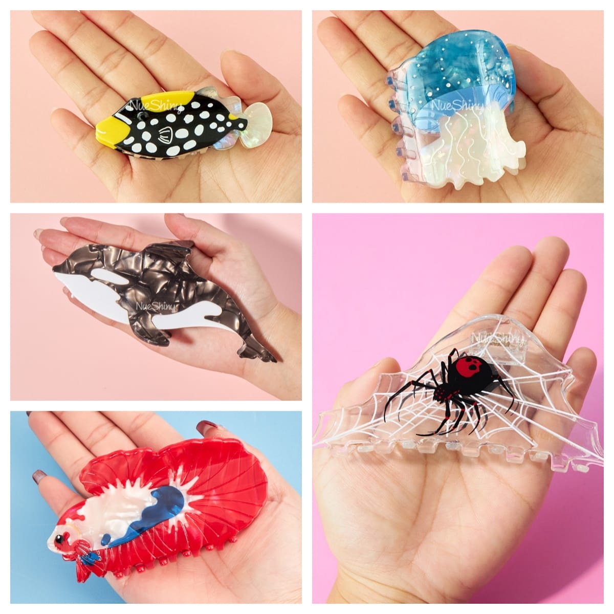 Glimmer Tidewhisper Collection Hair Claw Clip Set