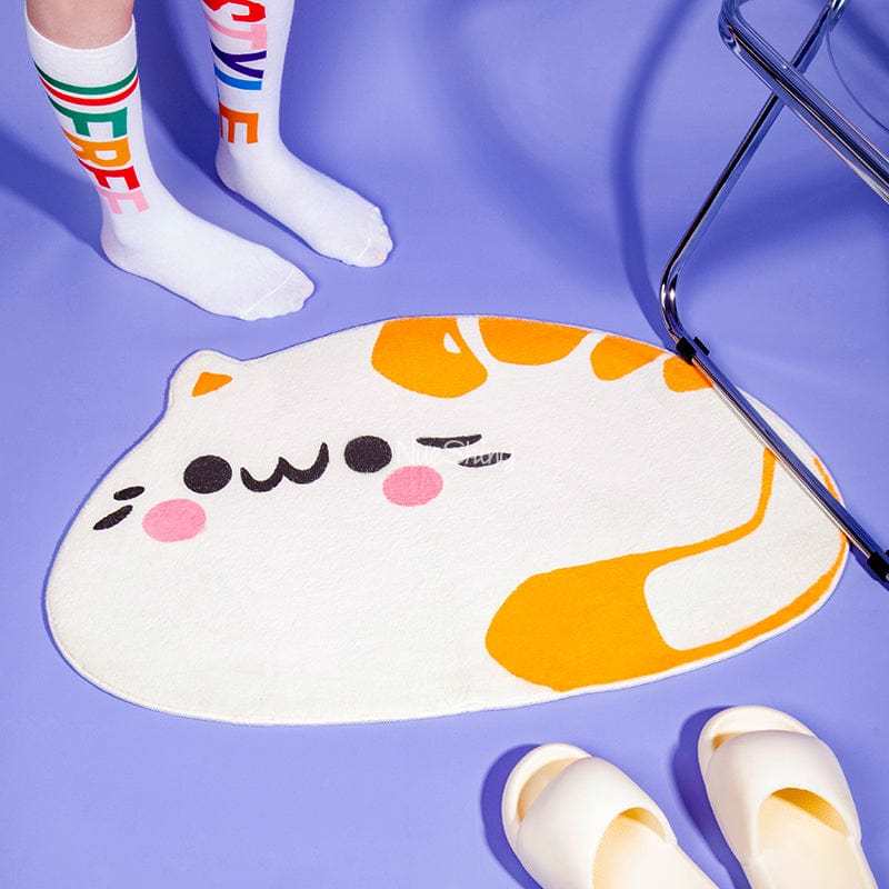 Orange Cat Pet Rug For Bedroom丨NueShiny- Free Shipping