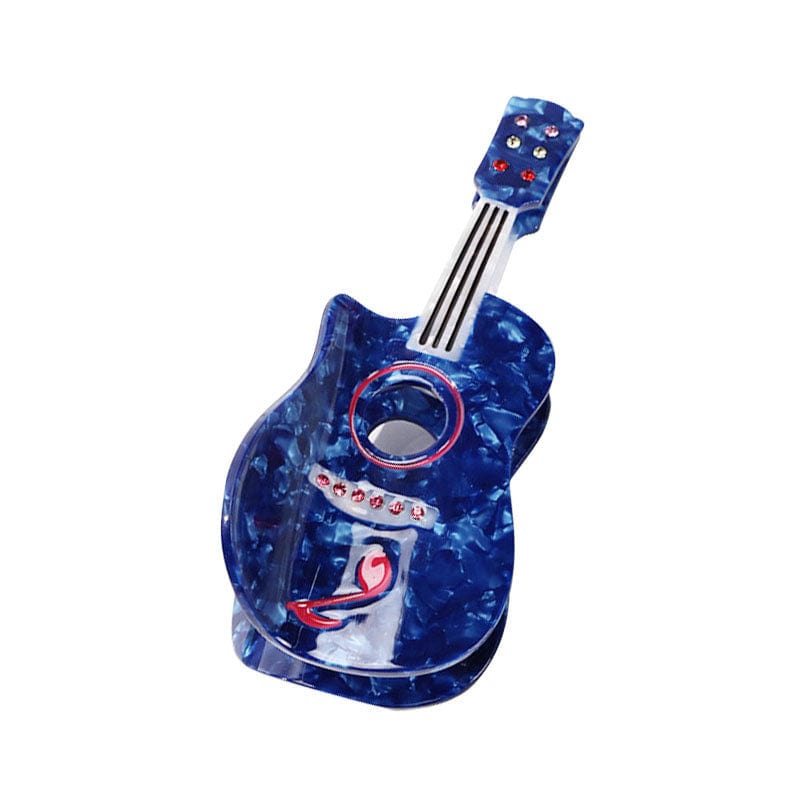 Large  Blue Cartoon Guitar Hair Claw | NueShiny&BubblesClub