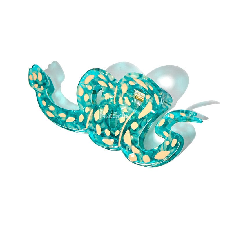 Large  Cartoon Cute Green Snake Hair Claw Clips | NueShiny