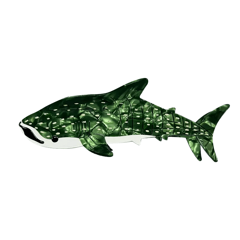 Large Green Whale Shark Hair Claw | NueShiny