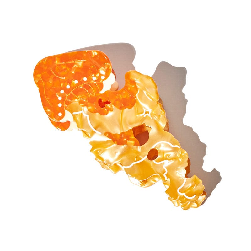 Medium Coral Jellyfish Orange Hair Claw | NueShiny