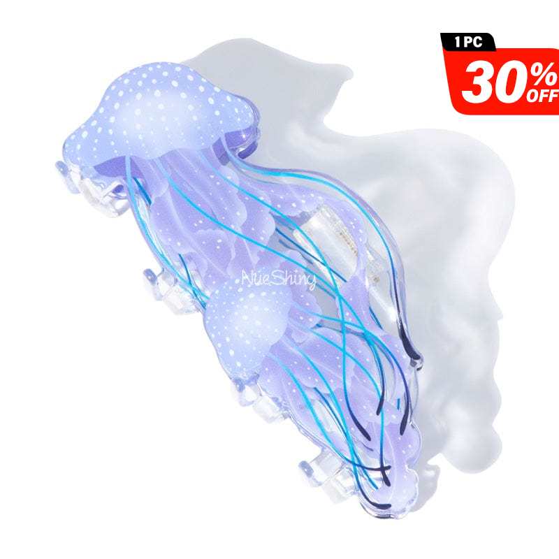 Jumbo Purple-Golden Jellyfish-Pacific Sea Nettle Hair Claw Clips  | NueShiny