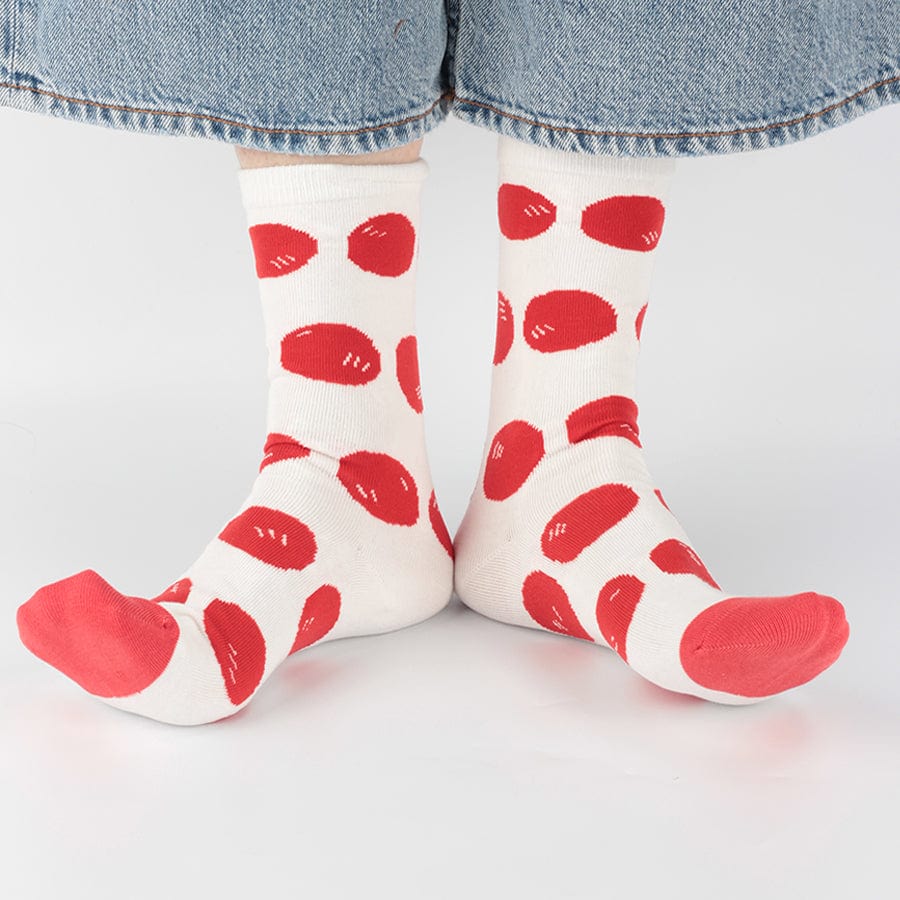 One Pair Of  Red Polka Dot Cat Socks | NueShiny