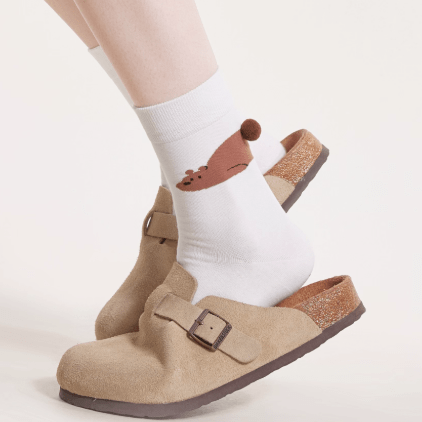 3-Pack Animal Crew Socks - Bear+Panda+Corgi Collection | NueShiny