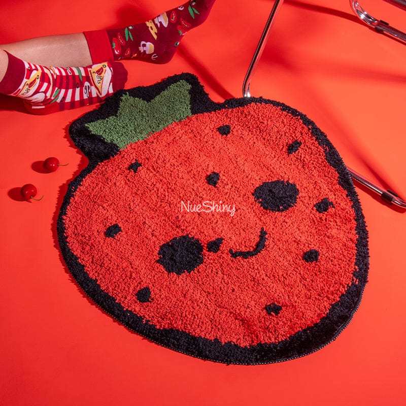 Red Strawberry Rug Tufted Bedroom丨NueShiny- Free Shipping