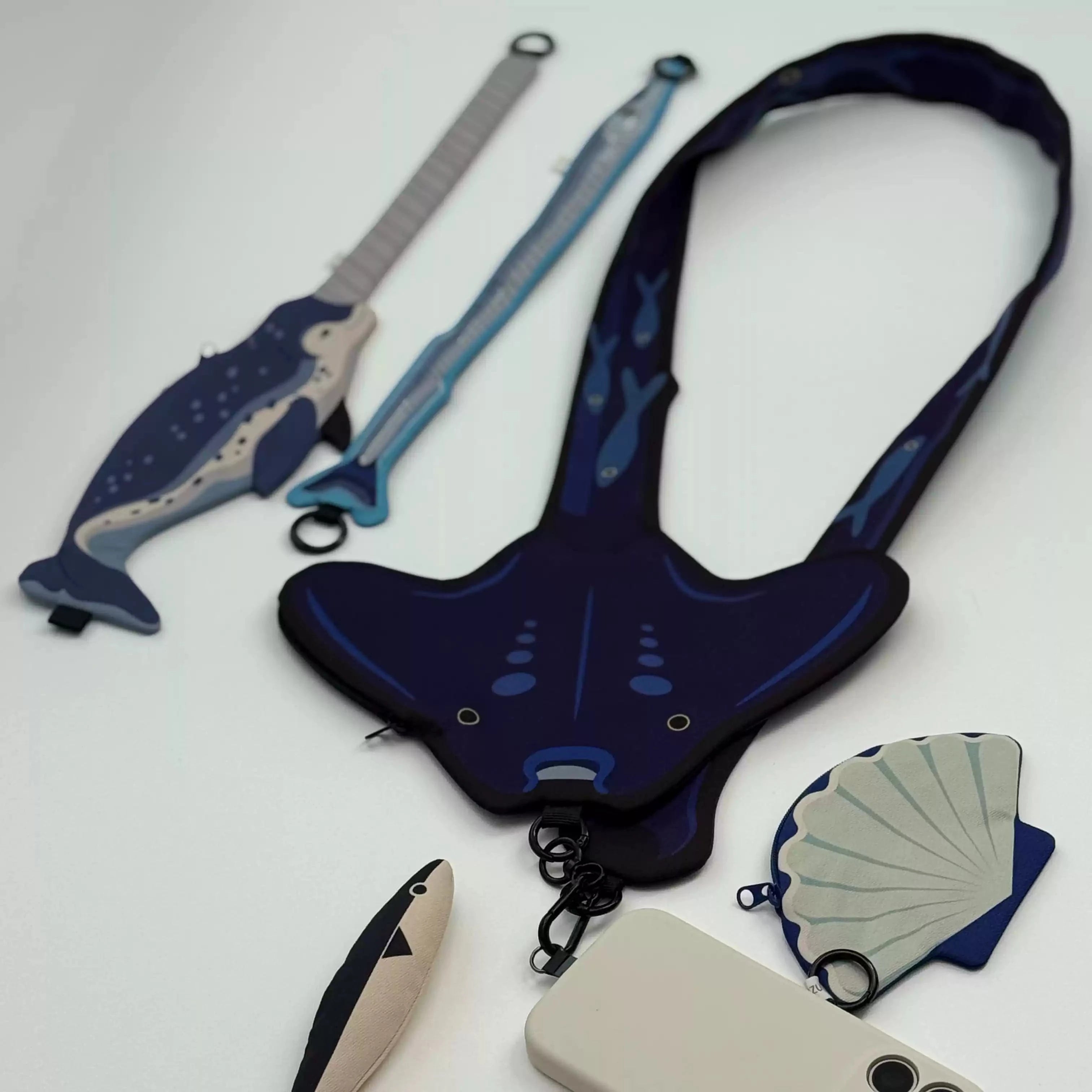 Dual Side Stingray Crossbody Strap & Card Holder | NueShiny & PIPIZU
