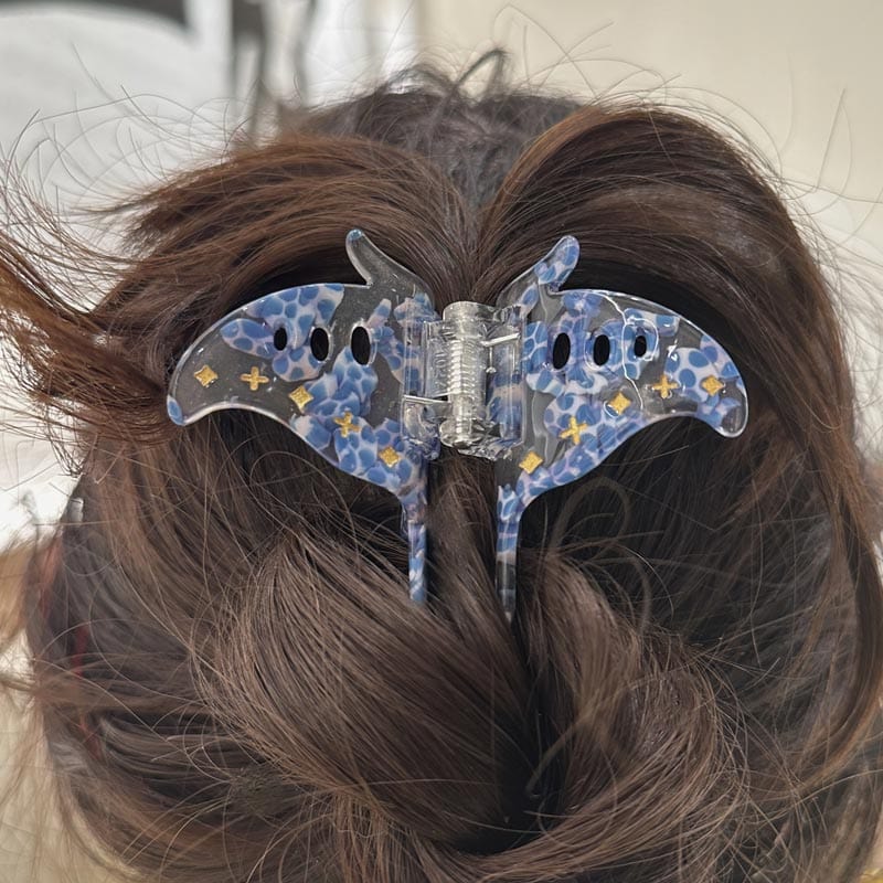 Small Manta Ray Lake Hair Claw Clips | NueShiny