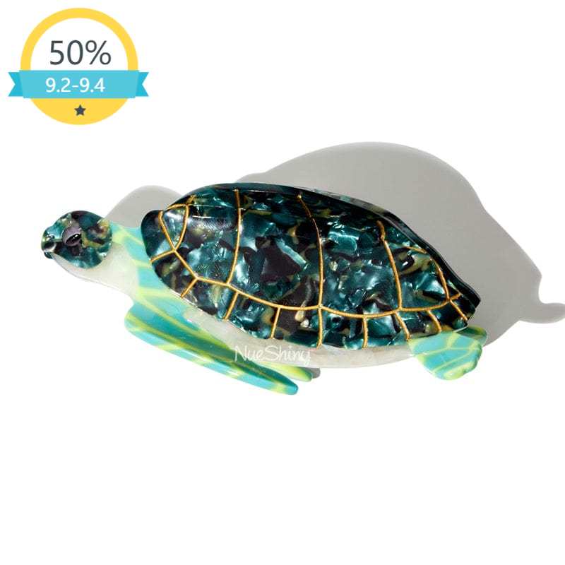 Large Green Sea Turtle Hair Claw Clips丨NueShiny