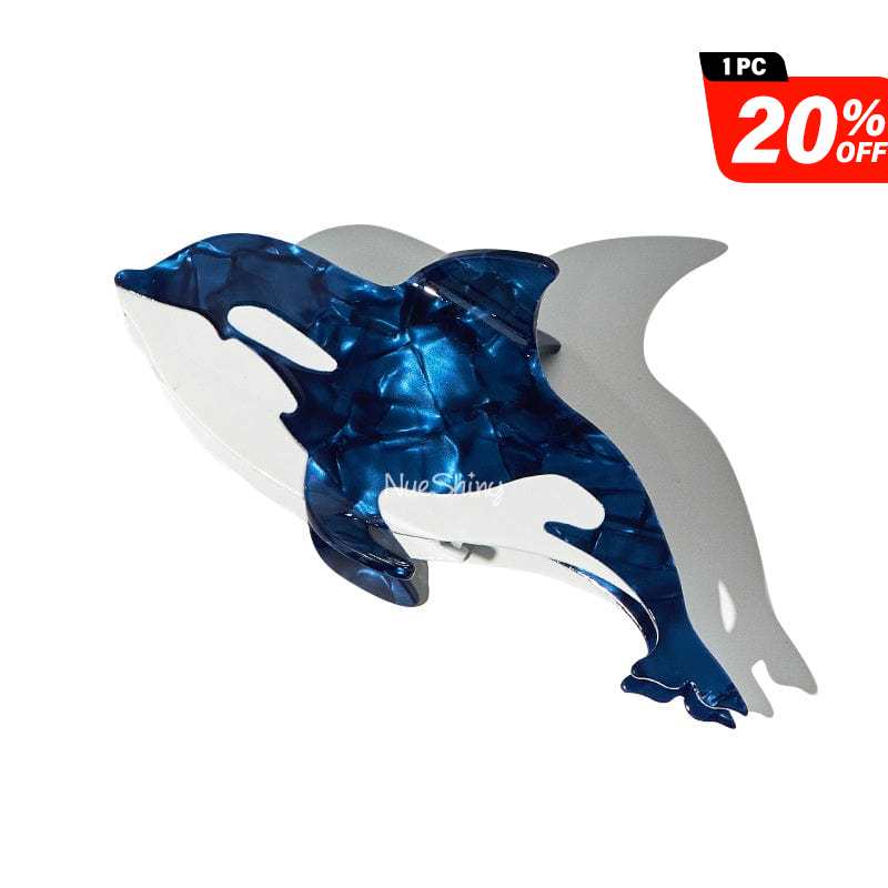 Jumbo Dark Blue Orca  Hair Claw Clips丨NueShiny