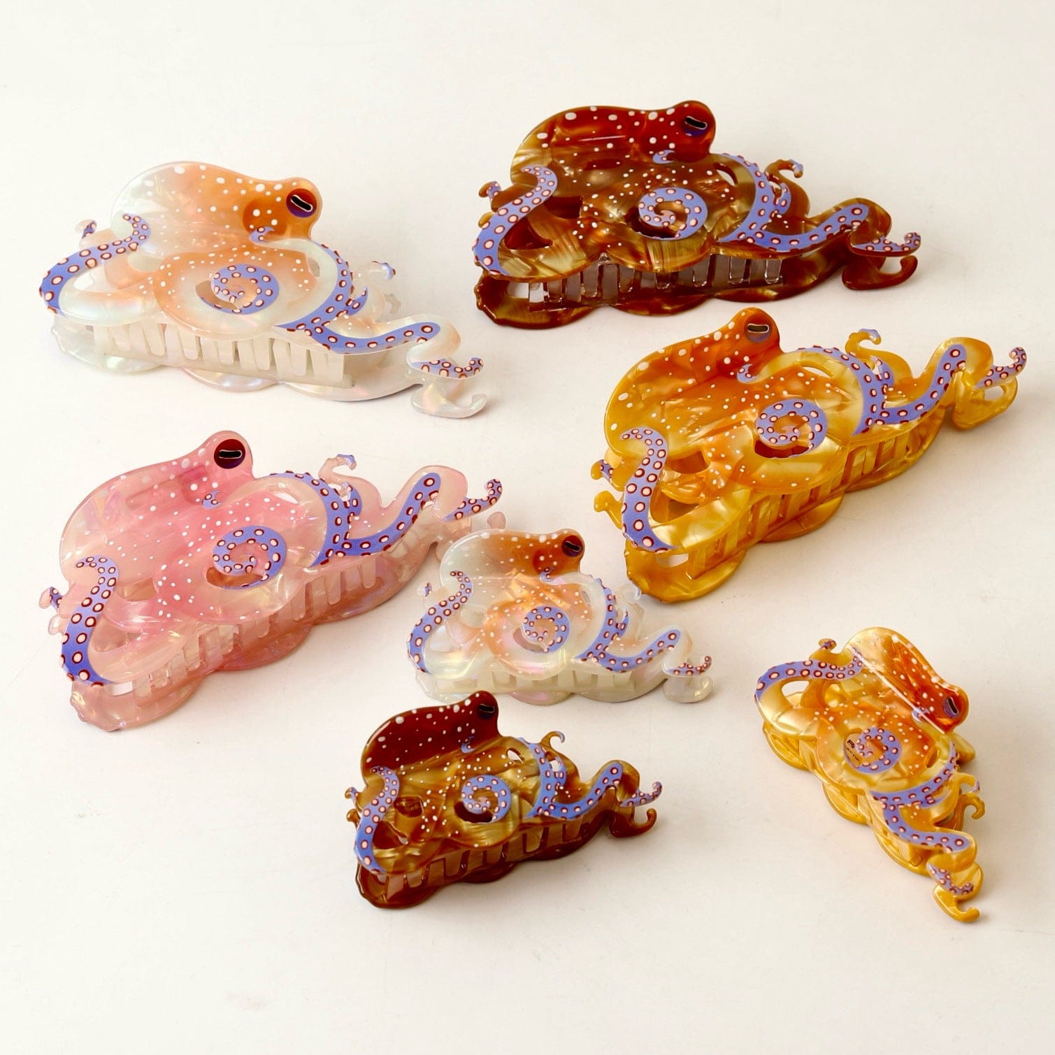 Pink Octopus Hair Claw Clips | NueShiny