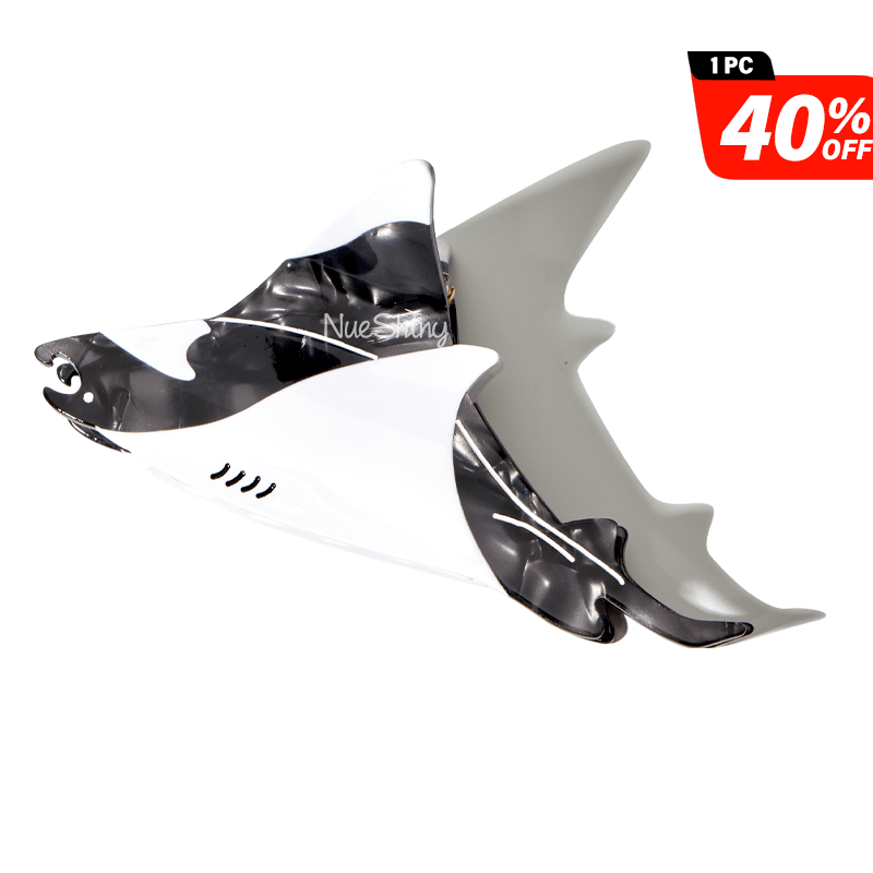 Jumbo Black Manta Ray Hair Claw Clips| NueShiny