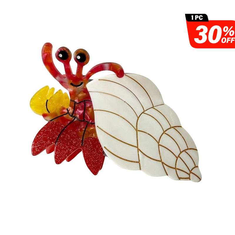 Medium White Hermit Crab Hair Claw Clips | NueShiny