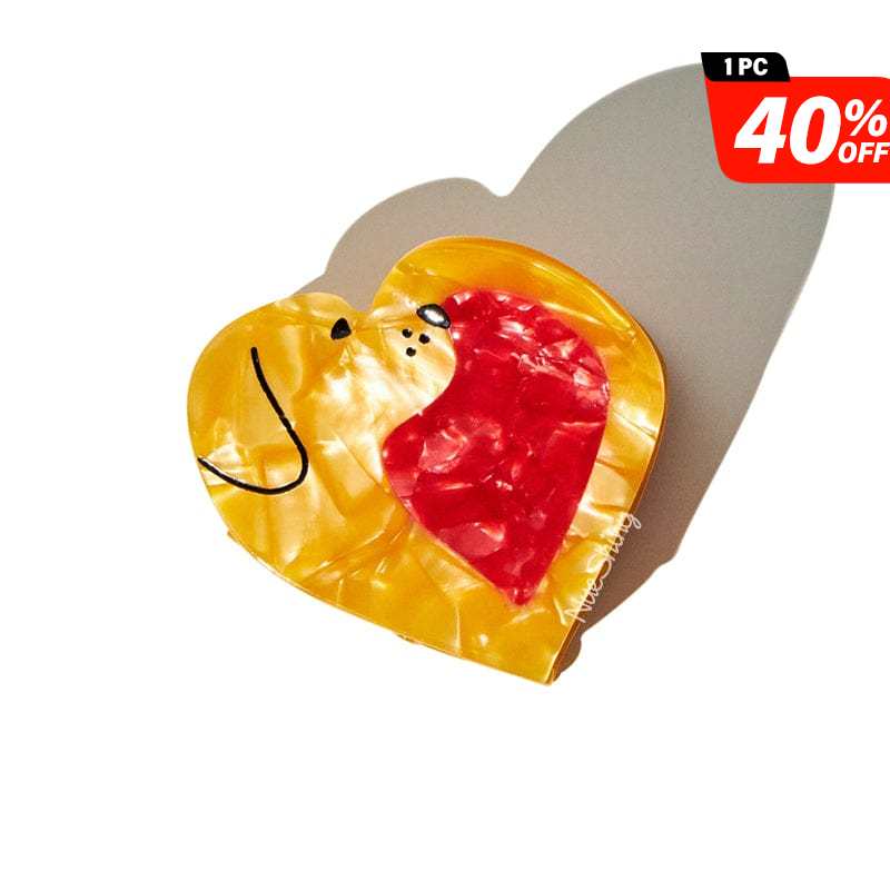 Small Golden Retriever Love Hair Claw Clips丨NueShiny