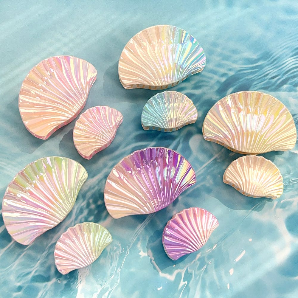 Gradient Yellow-Pink Shell Hair Claw Clips | NueShiny
