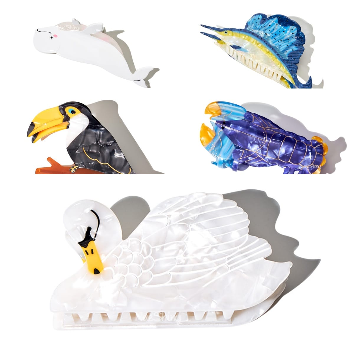Ethereal Tidewhisper Collection Hair Claw Clip Set