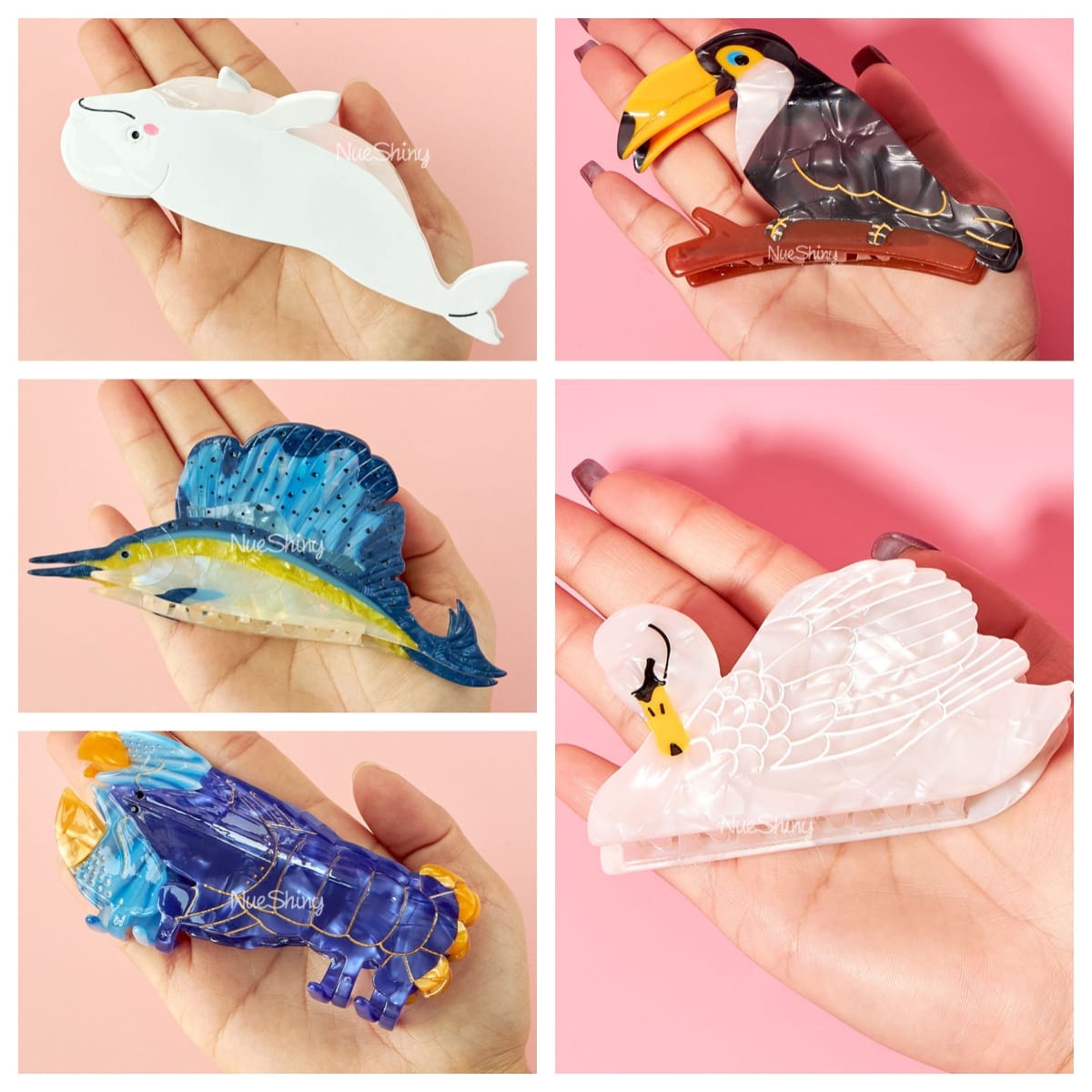 Ethereal Tidewhisper Collection Hair Claw Clip Set