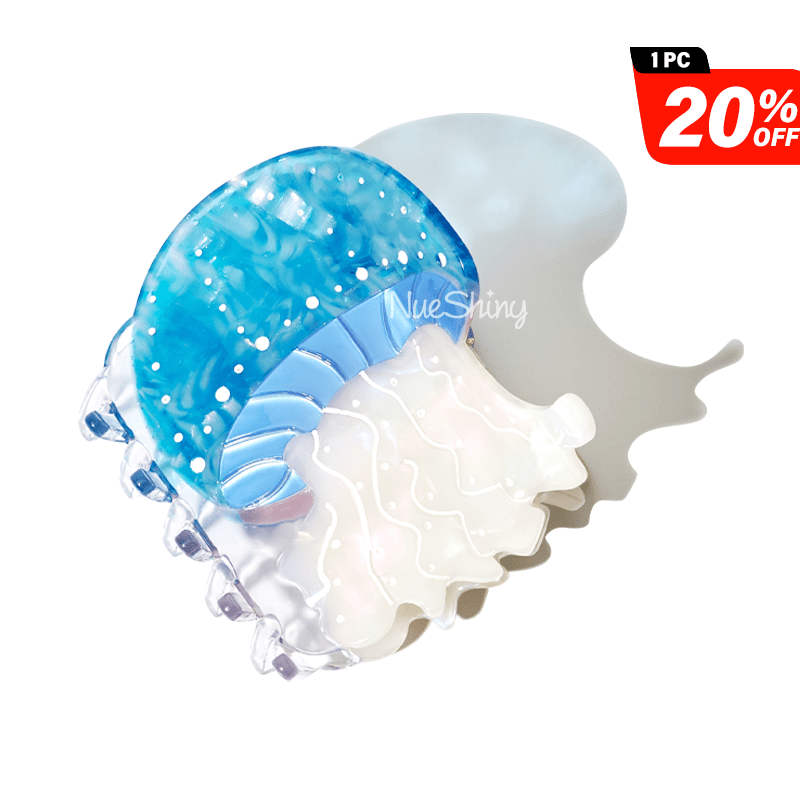 Medium Blue Jellyfish Hair Claw Clips | NueShiny