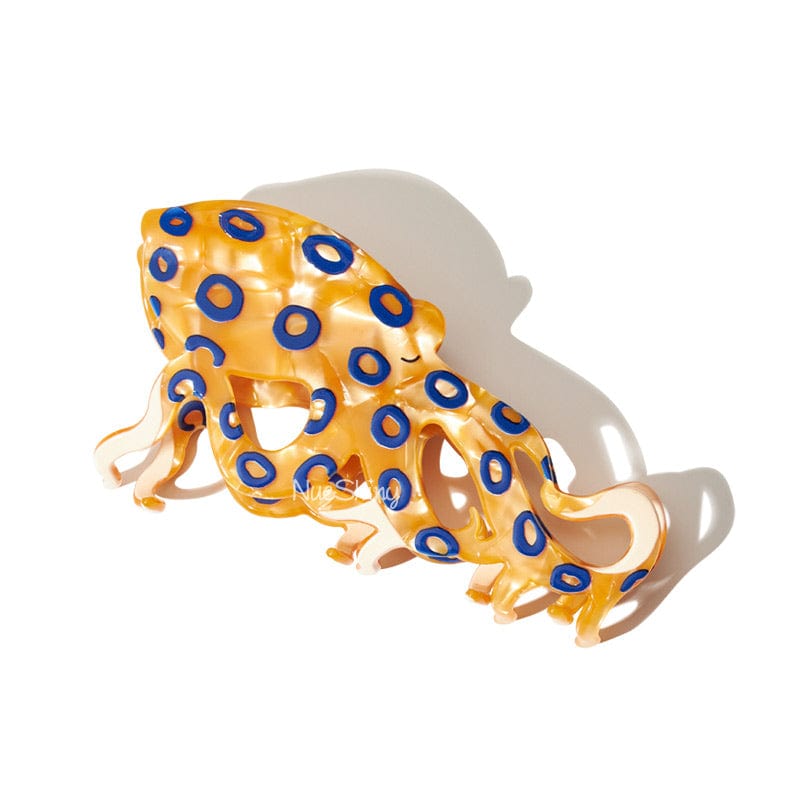 Jumbo Blue-Ringed Octopus Hair Claw Clips丨NueShiny