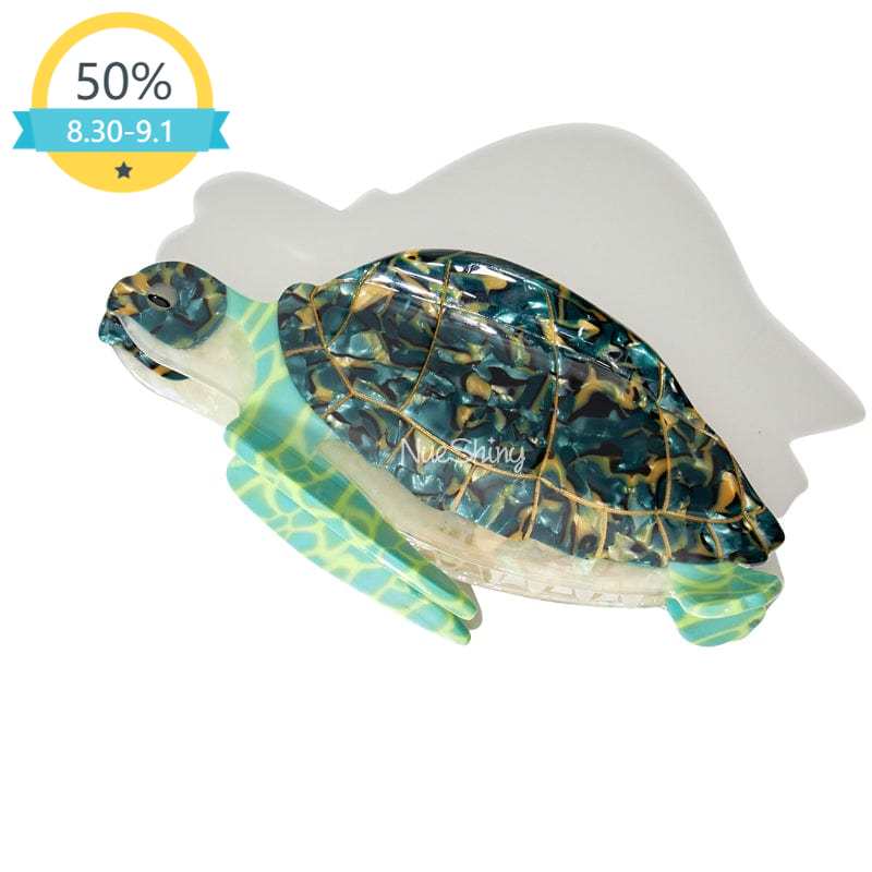 Jumbo Green Sea Turtle Hair Claw Clips丨NueShiny