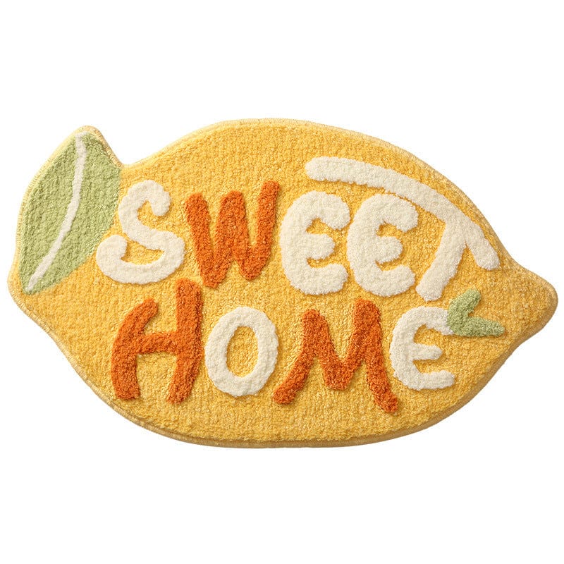 Lemon-Shaped Tufted Rug Lovely Bath Mat Outdoor Rug丨NueShiny- Free Shipping