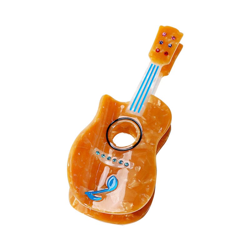 Large  Orange Cartoon Guitar Hair Claw | NueShiny&BubblesClub