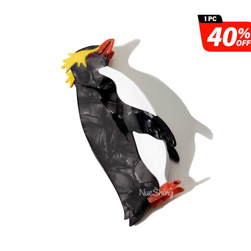 Jumbo Erect-crested Penguin Hair Claw Clips丨NueShiny